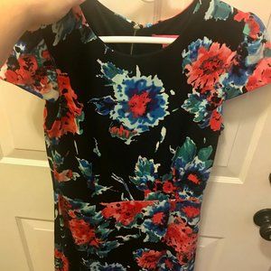 Betsey Johnson Floral Bodycon Midi Dress